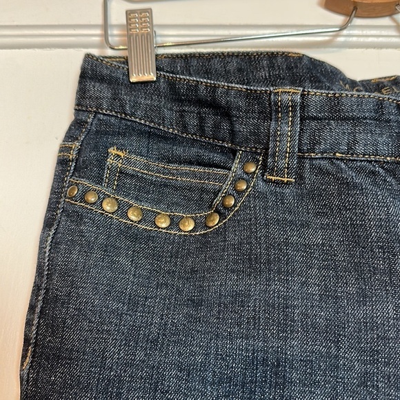 Michael Kors dark denim boot cut low rise jeans - Picture 2 of 12